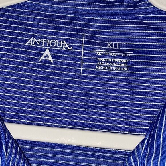 Antigua Florida Gators Sport Blue White Striped Polo Top Shirt​​​​​​ - Picture 3 of 7